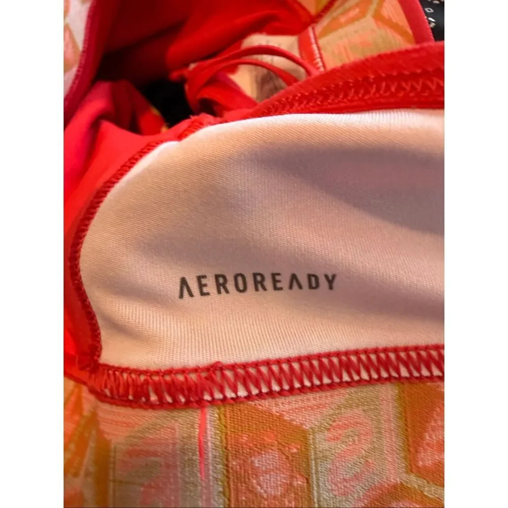 Adidas x Farm Rio Red Adjustable Sports Bra Small A/C Cup